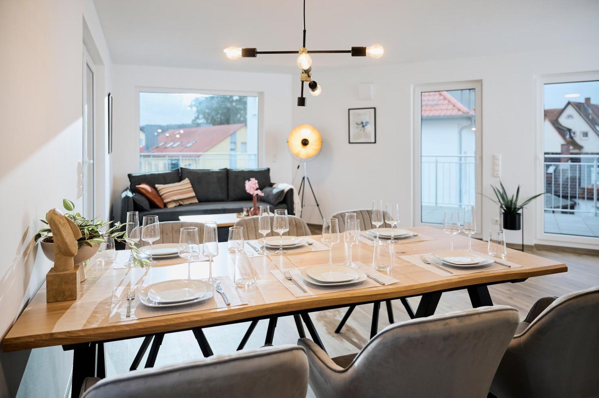 Moderne Apartments Mit Highspeed-Wlan Und Gratis-Tiefgarage Ihr Perfekter Rueckzugsort Nahe Dem Zentrum Und Der Therme I Barrierearm Bad Kissingen Bagian luar foto
